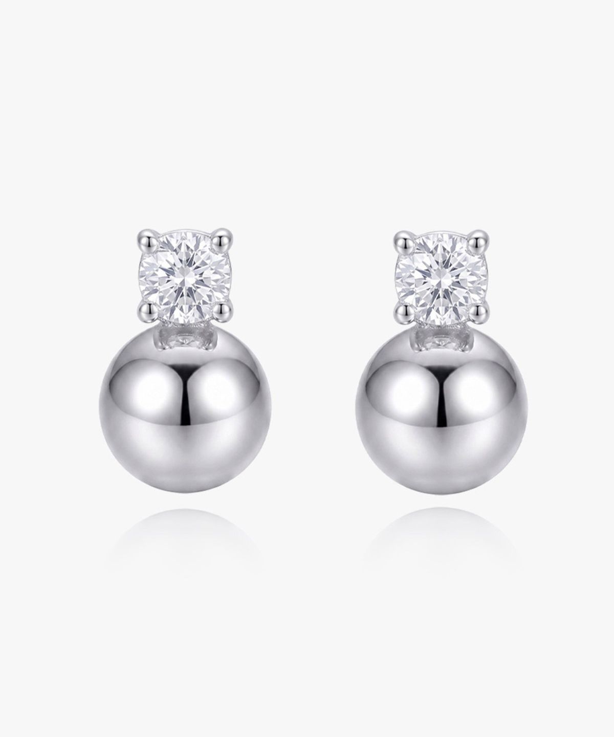 엘렌쥬얼리(HELENE JEWELRY) 실버 925 Silver 볼 앤 큐빅 은 귀걸이