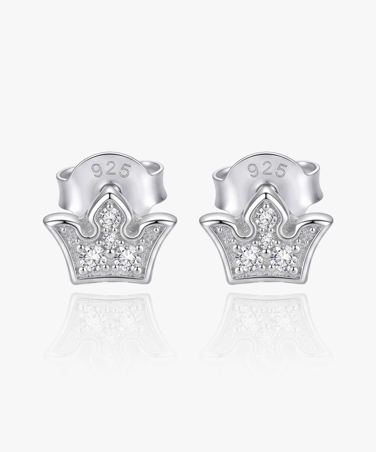 엘렌쥬얼리(HELENE JEWELRY) 실버 925 Silver 크라운 큐빅 은 귀걸이