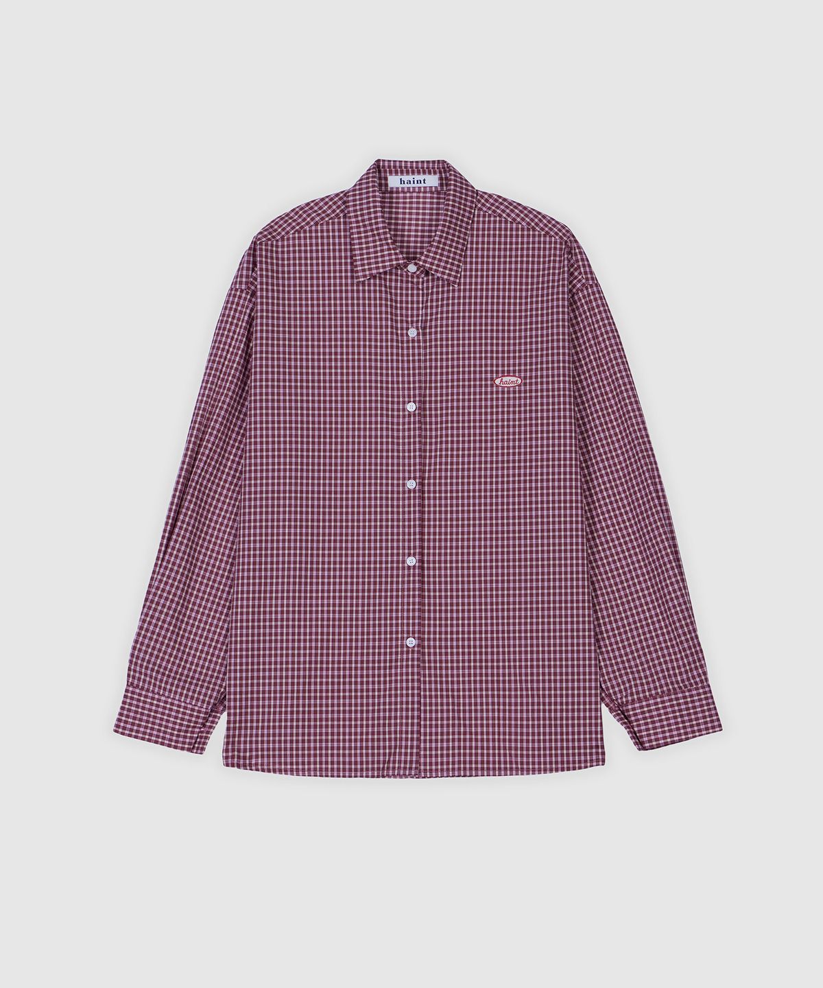 헤인트(HAINT) ARO VINTAGE CHECK OVERSIZED SHIRT 3COL_RED
