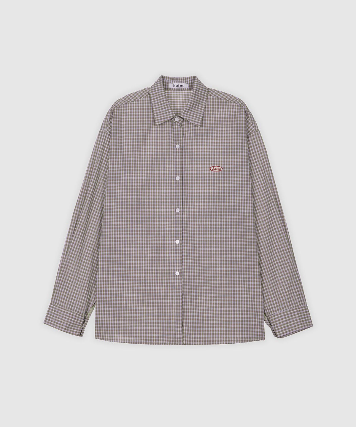 헤인트(HAINT) ARO VINTAGE CHECK OVERSIZED SHIRT 3COL_BEIGE