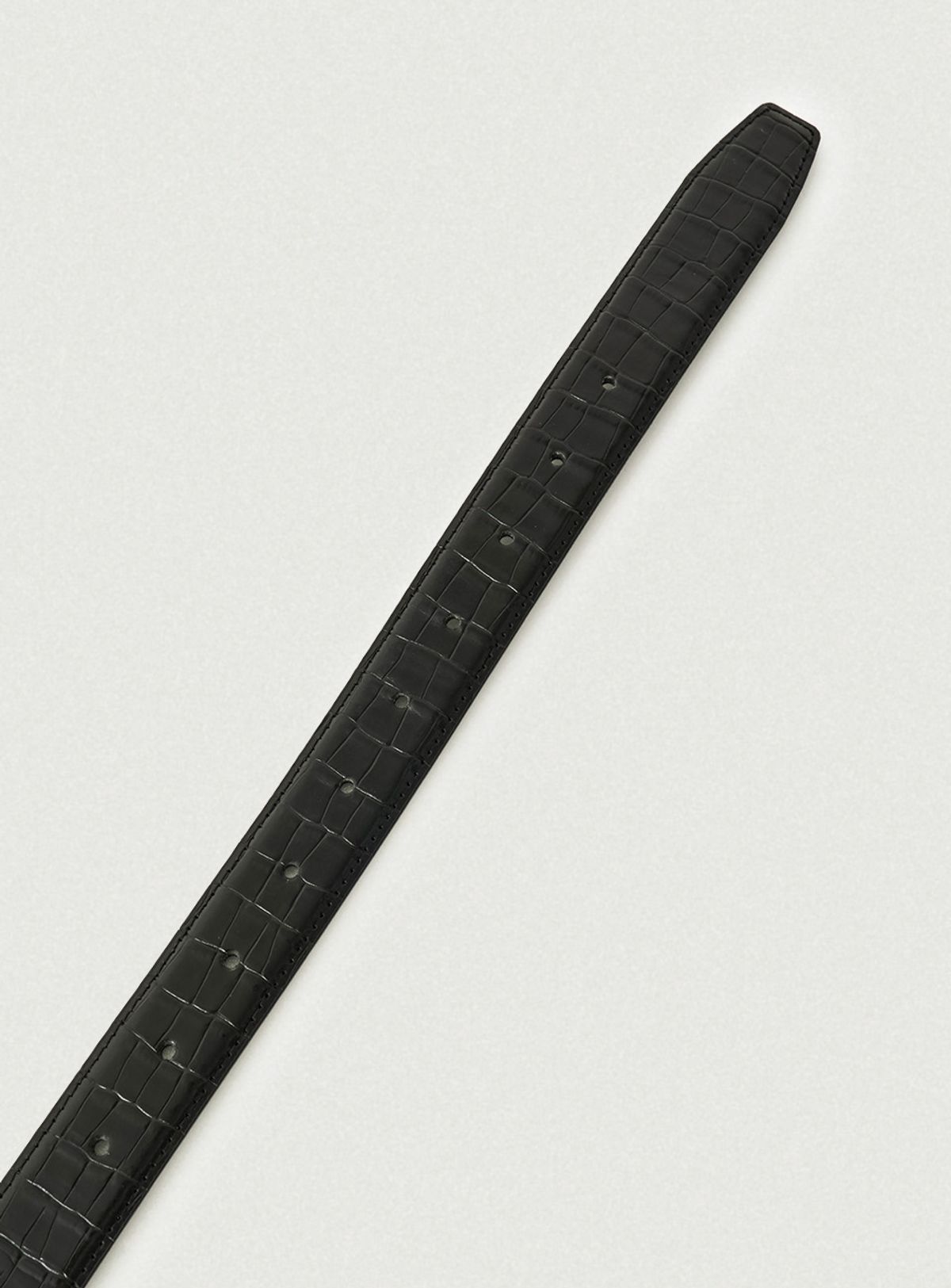 더바넷(THEBARNNET) Square Bold Leather Belt_Black