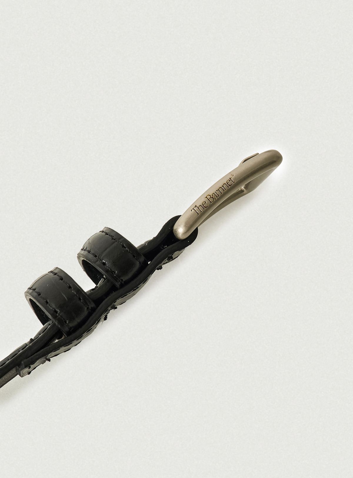 더바넷(THEBARNNET) Square Bold Leather Belt_Black