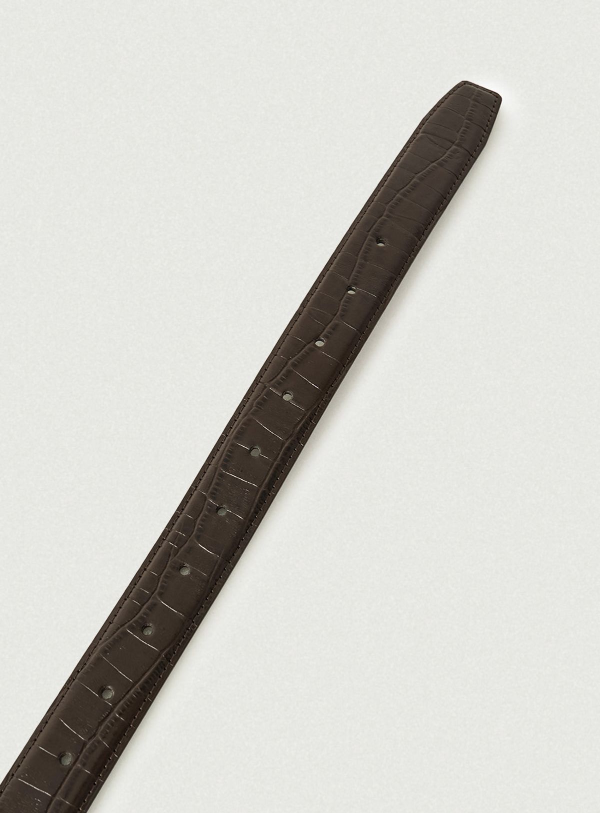 더바넷(THEBARNNET) Square Bold Leather Belt_Brown