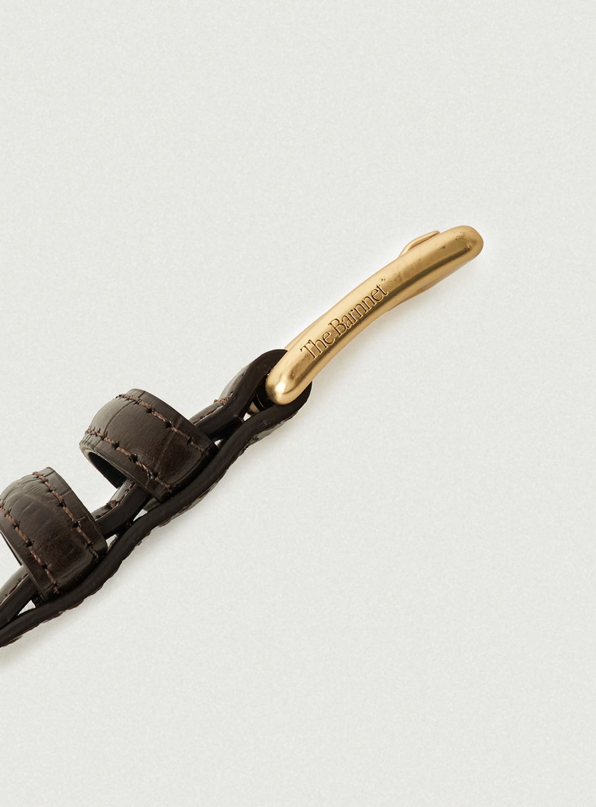 더바넷(THEBARNNET) Square Bold Leather Belt_Brown