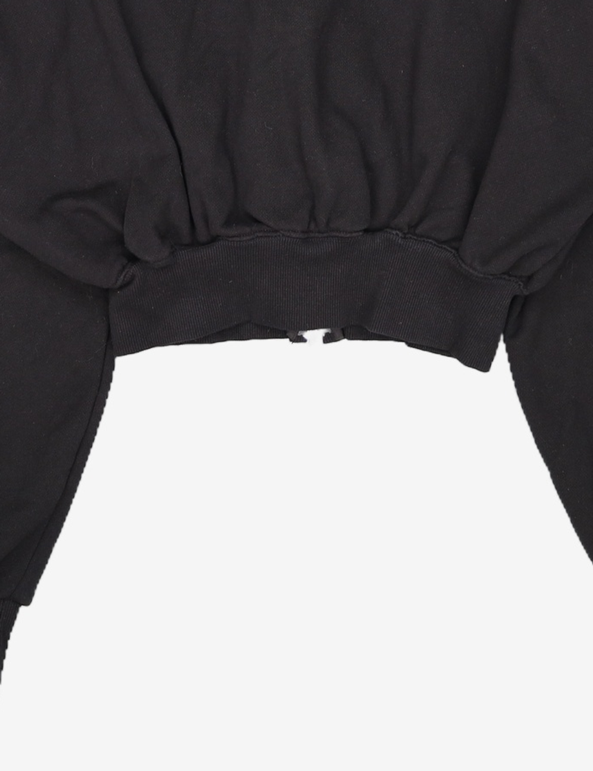 우알롱(WOOALONG) Signature crop hood zip-up - CHARCOAL S