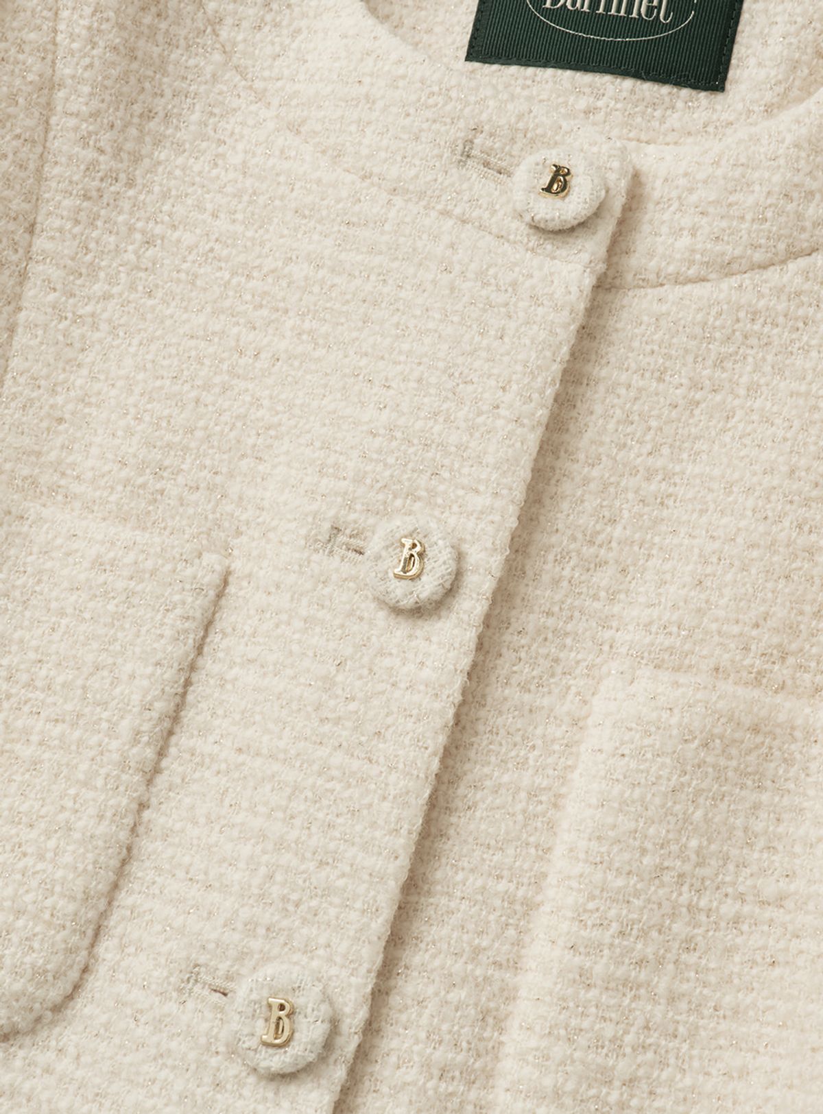 더바넷(THEBARNNET) Annes Tweed Set-up Jacket_Cream