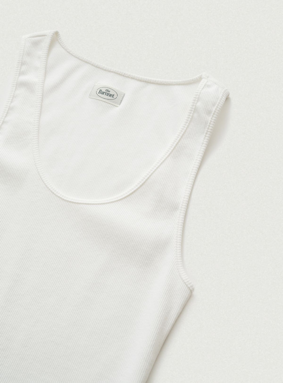 더바넷(THEBARNNET) U-Neck Ribbed Tank Top_Ivory