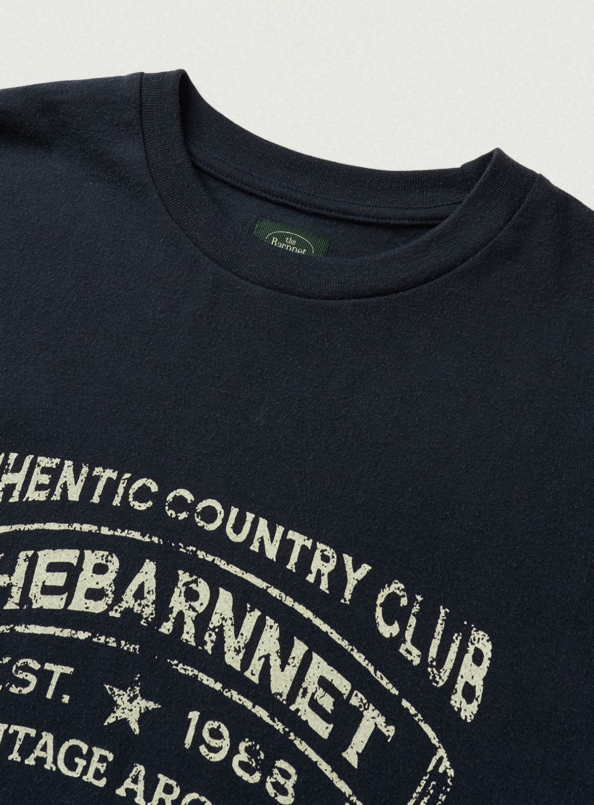 더바넷(THEBARNNET) Heritage Brushed Cotton Tee_Navy