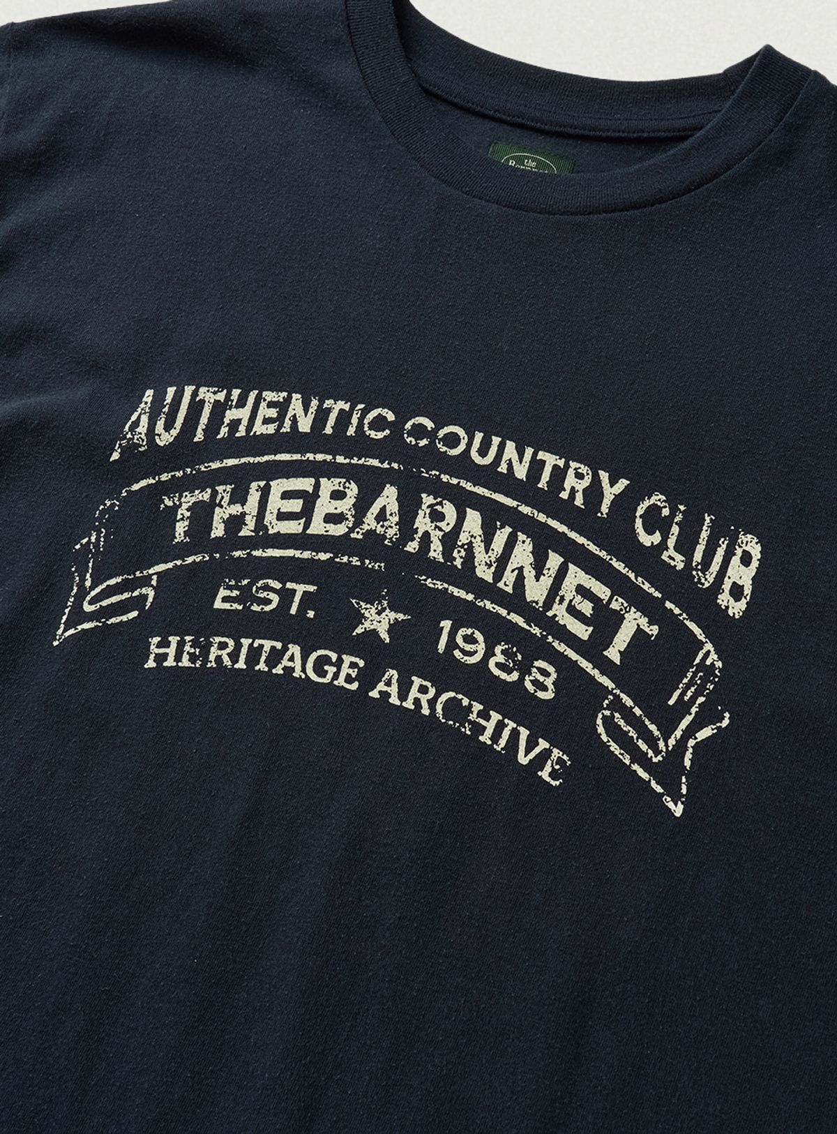 더바넷(THEBARNNET) Heritage Brushed Cotton Tee_Navy