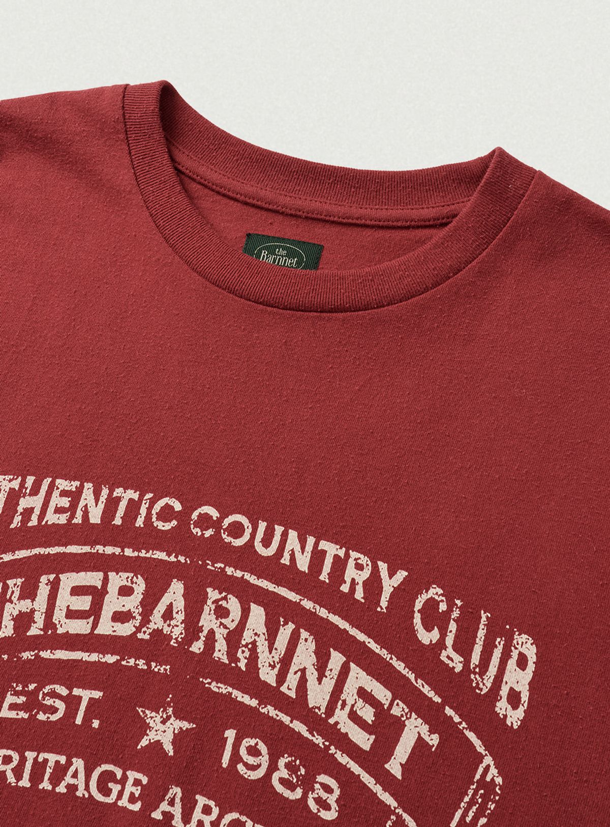 더바넷(THEBARNNET) Heritage Brushed Cotton Tee_Red
