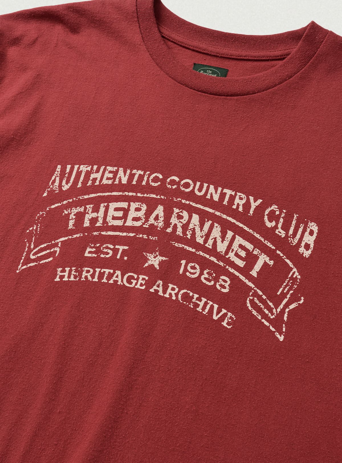 더바넷(THEBARNNET) Heritage Brushed Cotton Tee_Red