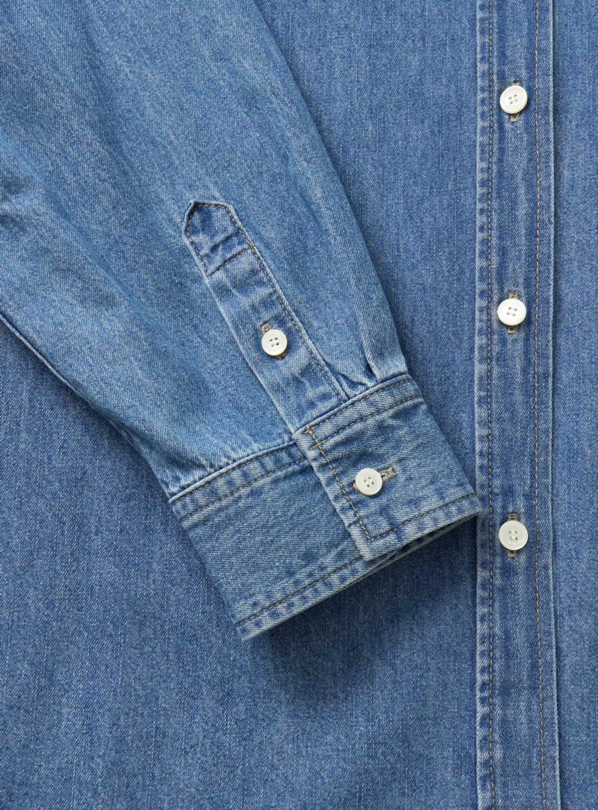 더바넷(THEBARNNET) Grael Oversized Pocket Denim Shirt_Blue