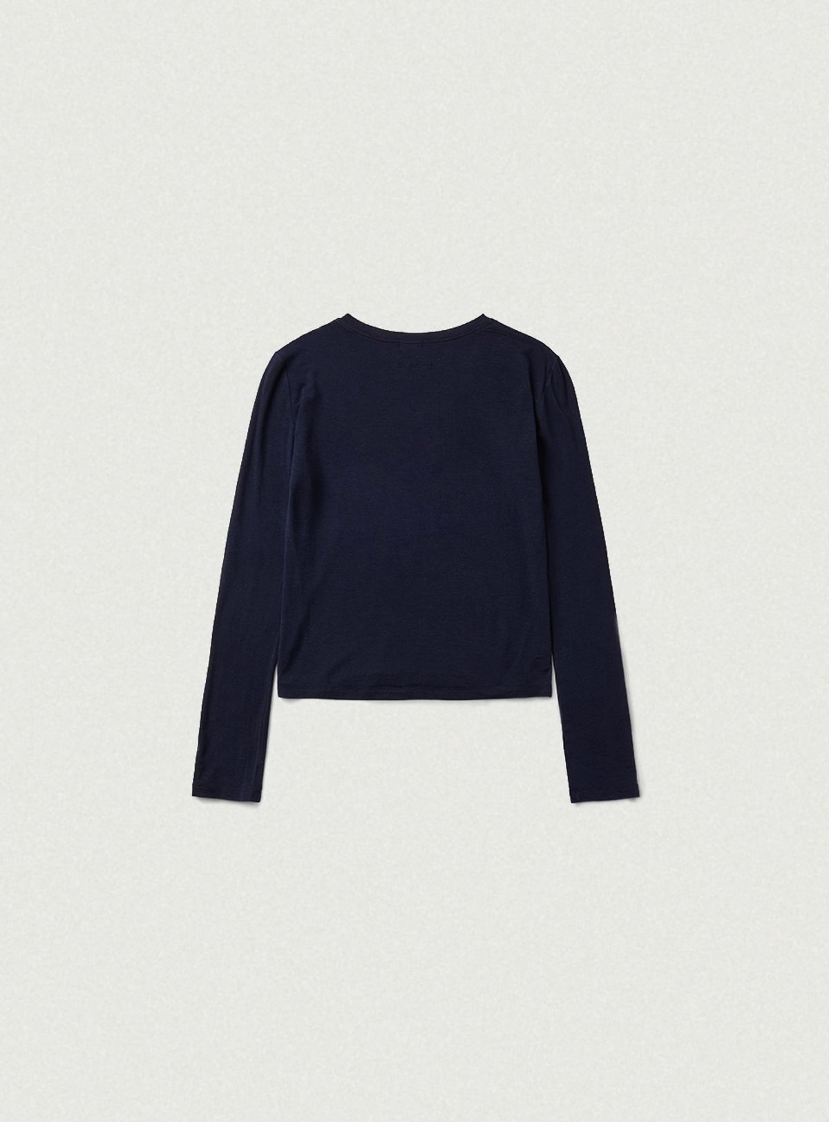 더바넷(THEBARNNET) Soft Slim Wool Tencel T-Shirt_Navy