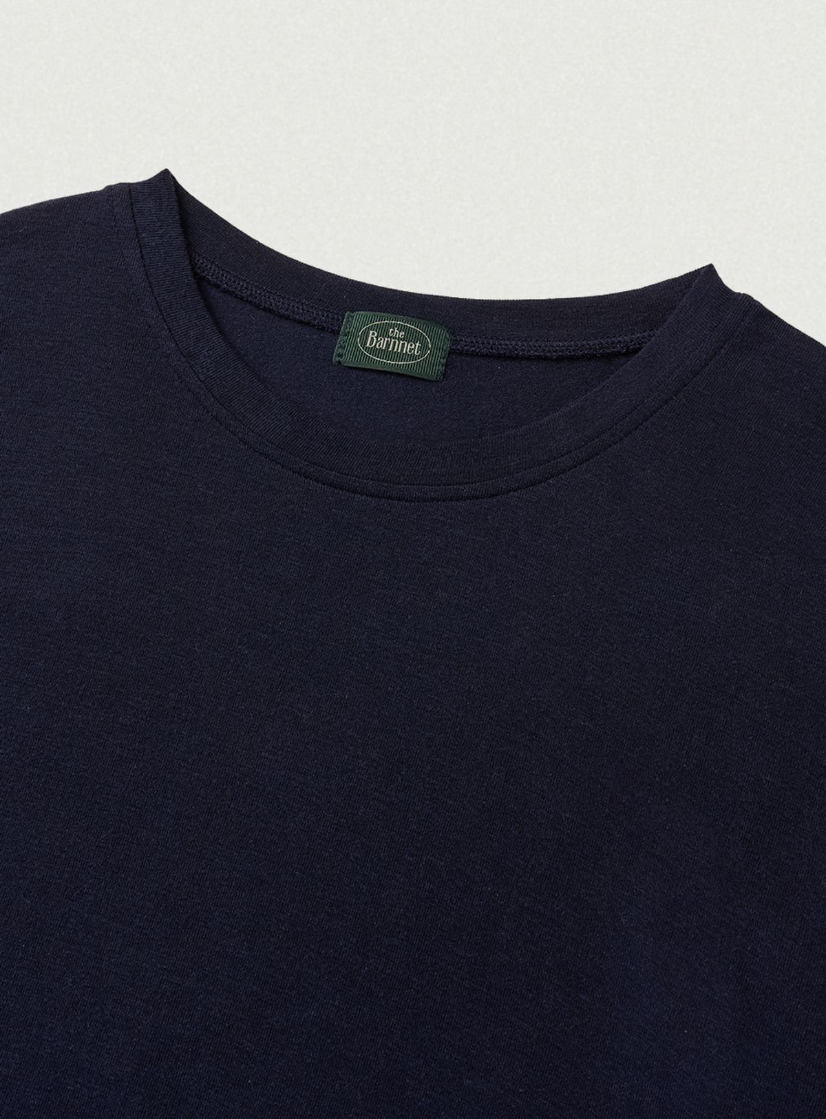 더바넷(THEBARNNET) Soft Slim Wool Tencel T-Shirt_Navy