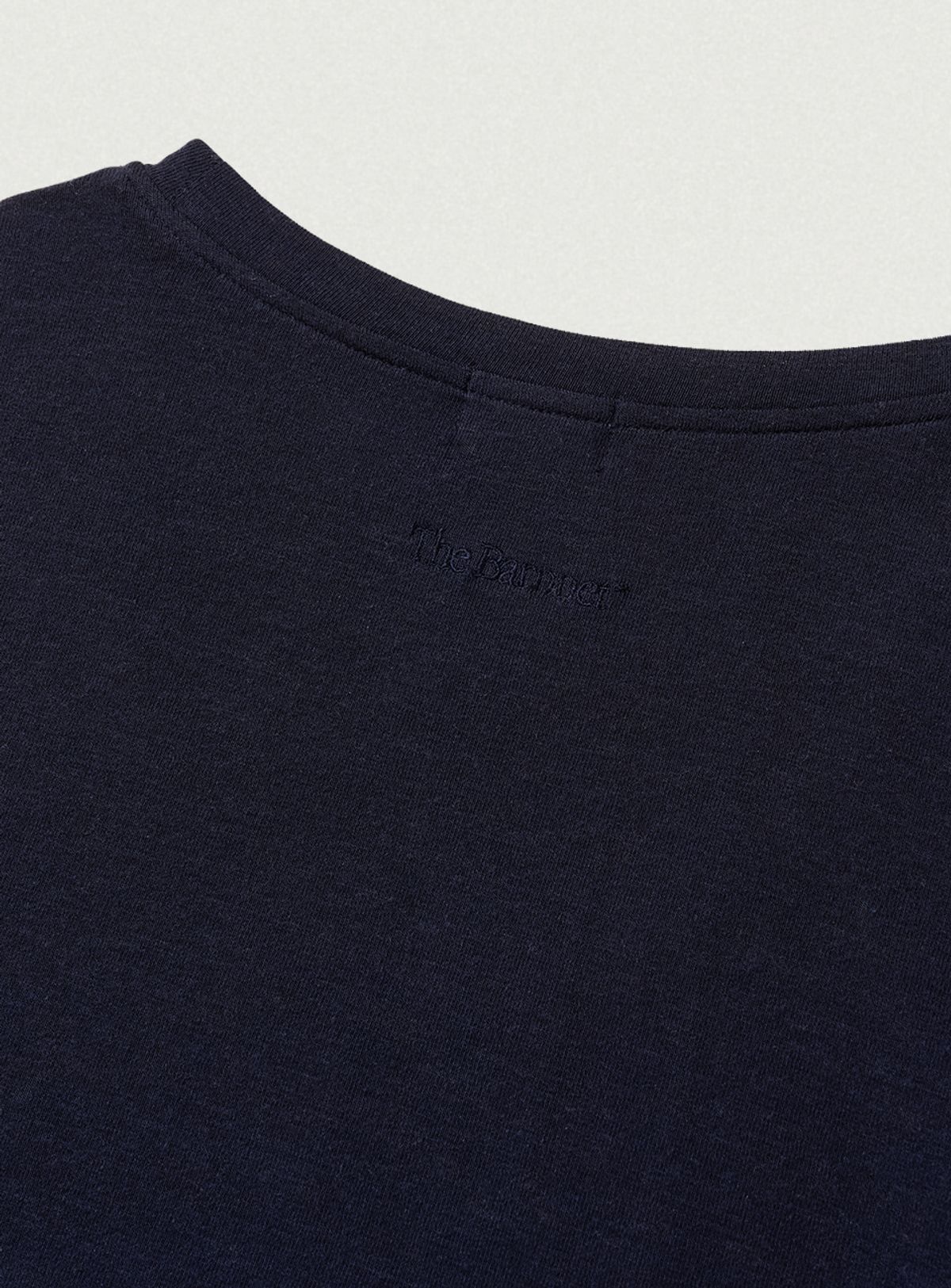 더바넷(THEBARNNET) Soft Slim Wool Tencel T-Shirt_Navy