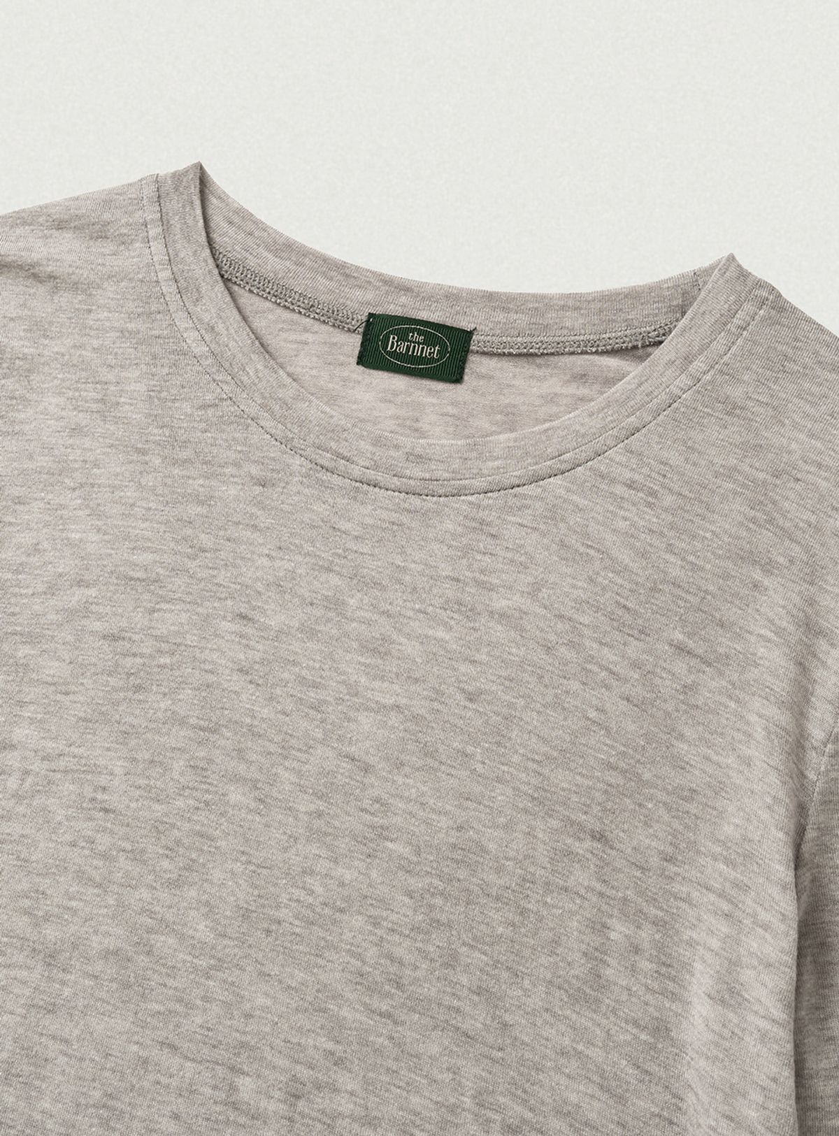 더바넷(THEBARNNET) Soft Slim Wool Tencel T-Shirt_Melange Grey