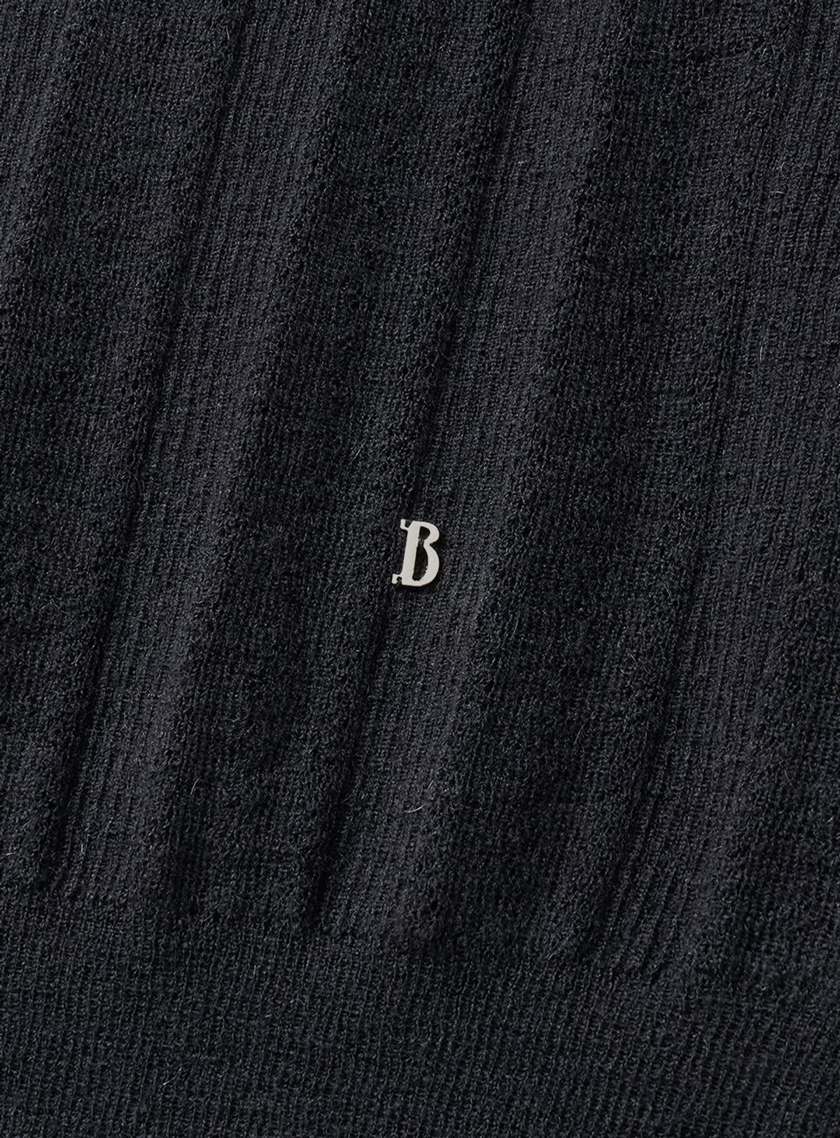 더바넷(THEBARNNET) Veil Mohair Pointelle V-neck Knit_Charcoal