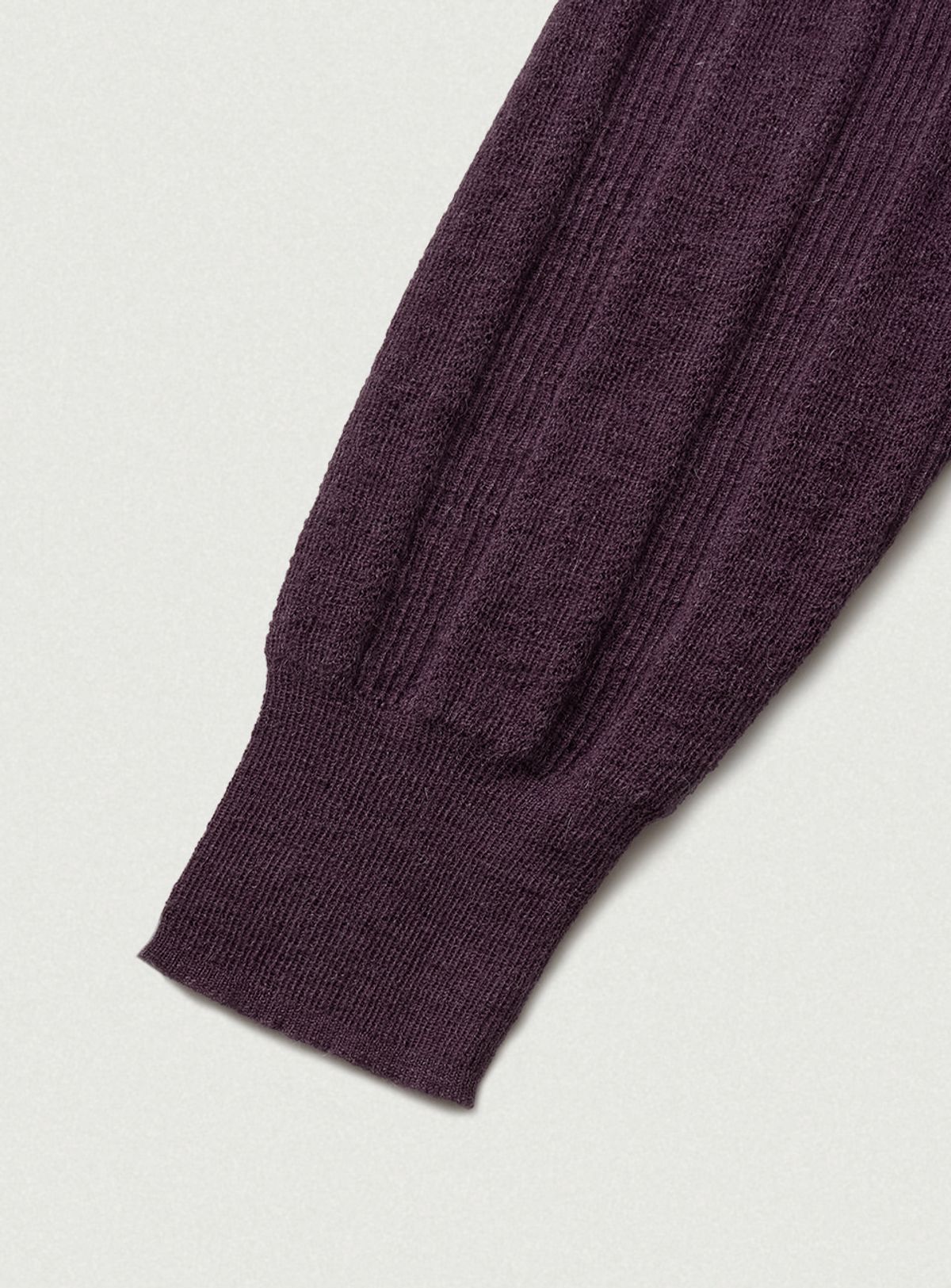 더바넷(THEBARNNET) Veil Mohair Pointelle V-neck Knit_Deep Purple