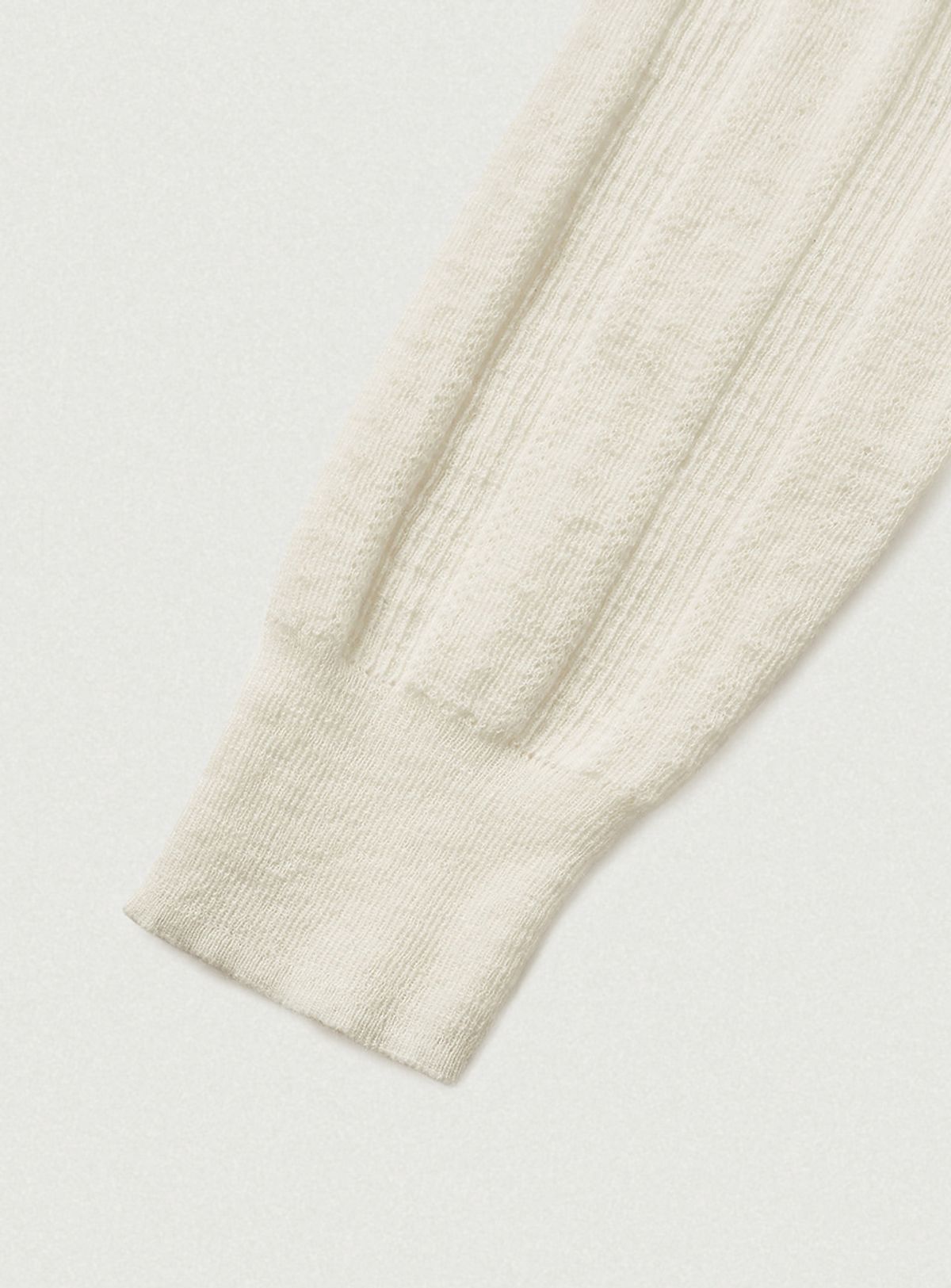 더바넷(THEBARNNET) Veil Mohair Pointelle V-neck Knit_Ivory