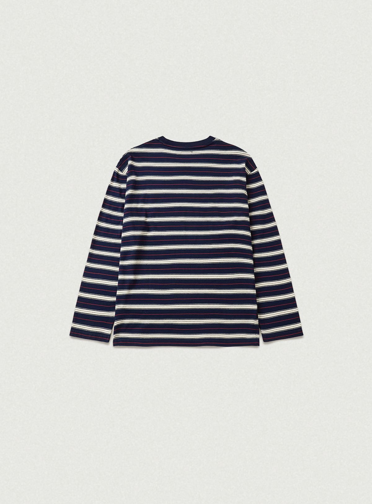 더바넷(THEBARNNET) Lang Stripe Overfit T-shirt_Navy