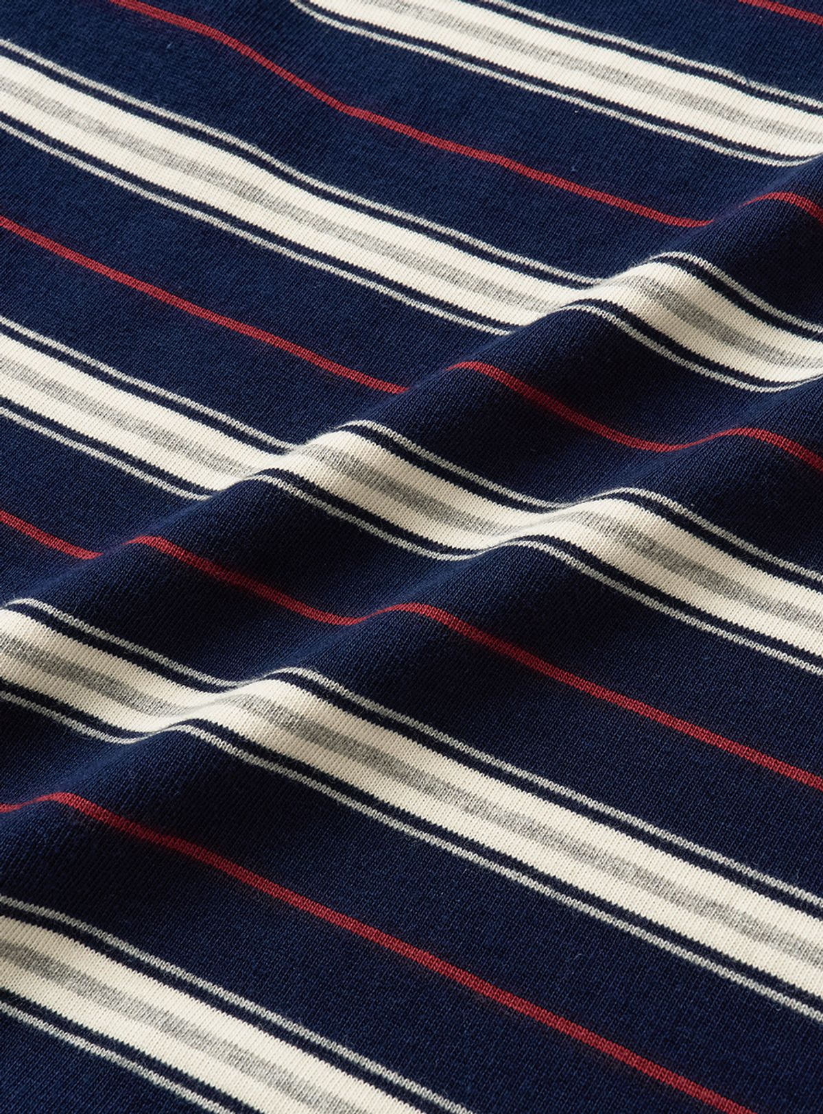 더바넷(THEBARNNET) Lang Stripe Overfit T-shirt_Navy