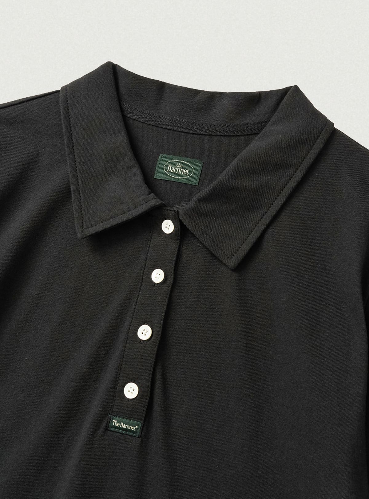 더바넷(THEBARNNET) Reeve Collared Henley Top_Black