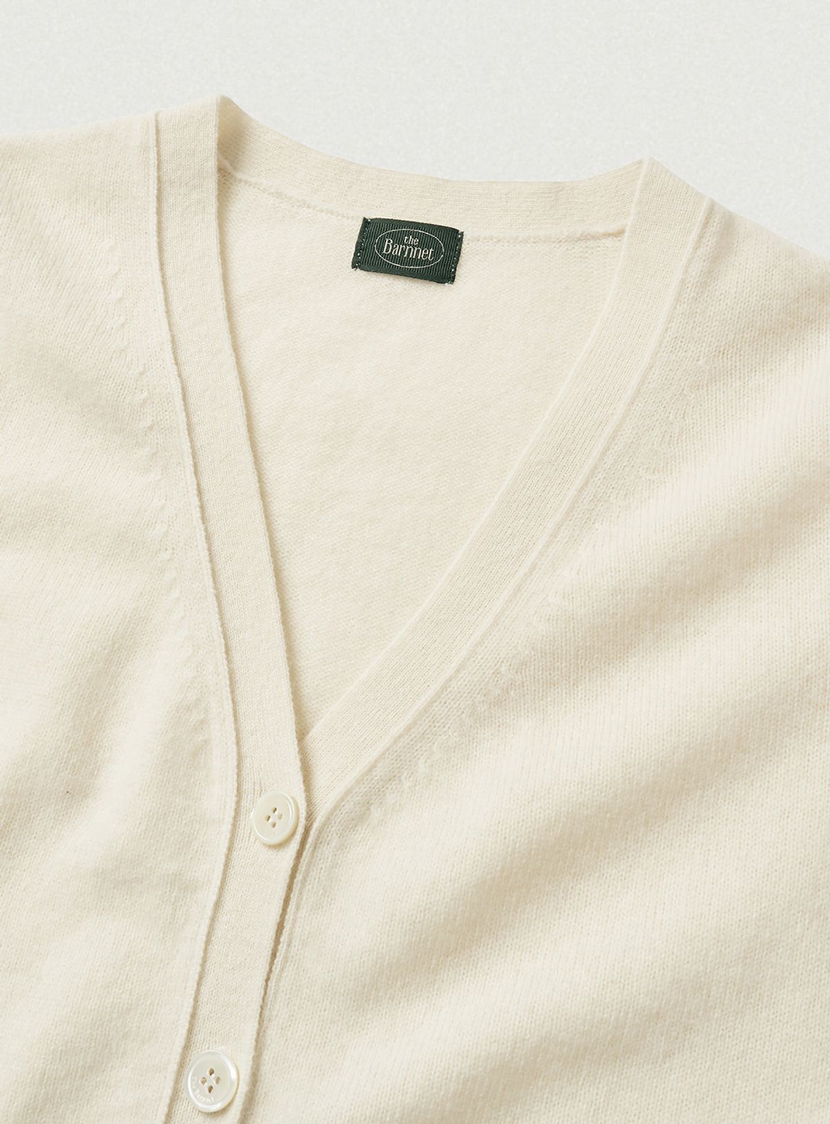더바넷(THEBARNNET) Clay Cashmere Half Knit Cardigan_Ivory