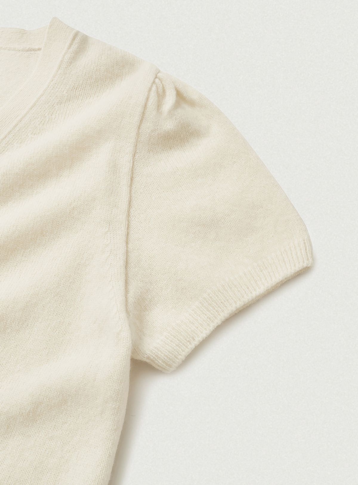 더바넷(THEBARNNET) Clay Cashmere Half Knit Cardigan_Ivory