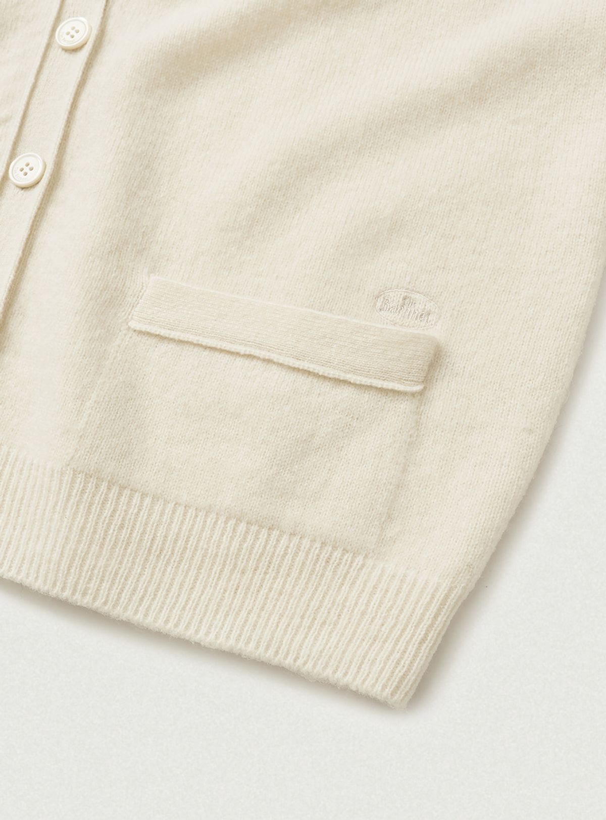 더바넷(THEBARNNET) Clay Cashmere Half Knit Cardigan_Ivory