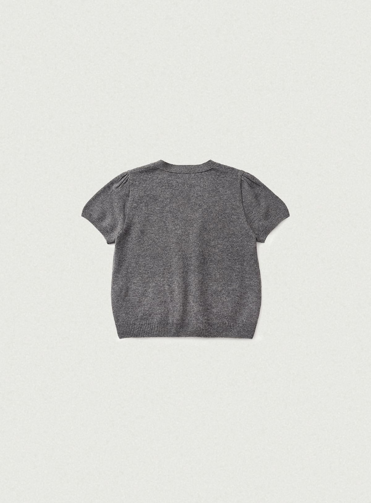 더바넷(THEBARNNET) Clay Cashmere Half Knit Cardigan_Charcoal