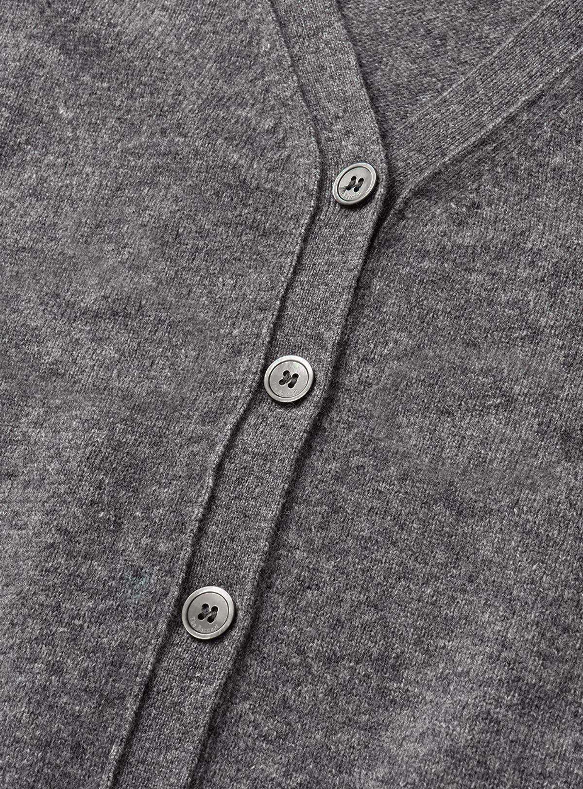 더바넷(THEBARNNET) Clay Cashmere Half Knit Cardigan_Charcoal