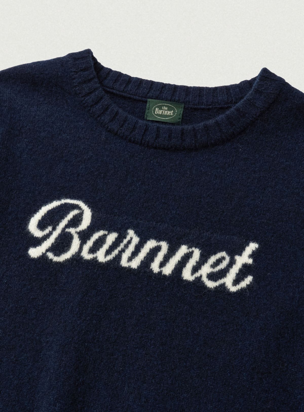 더바넷(THEBARNNET) Barnnet Logo Cashmere Knit_Navy
