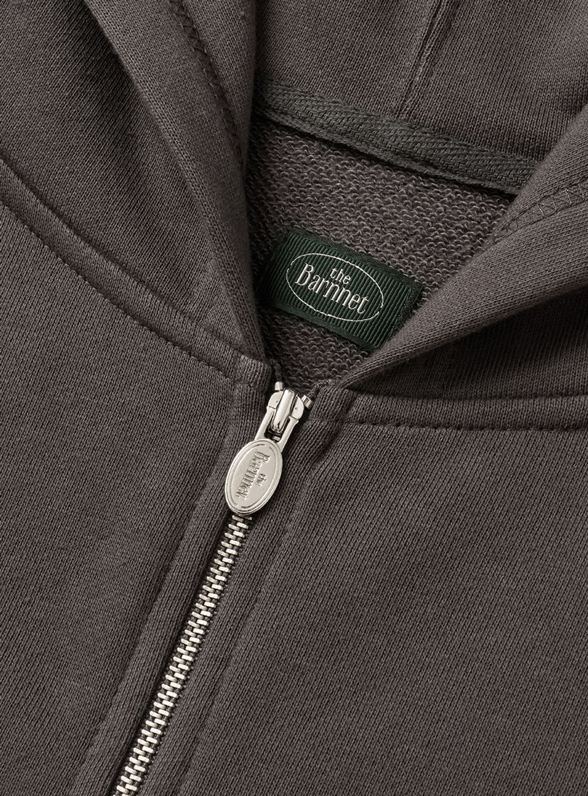 더바넷(THEBARNNET) Campie Sweat Zip-Up Hoodie Jacket_Charcoal