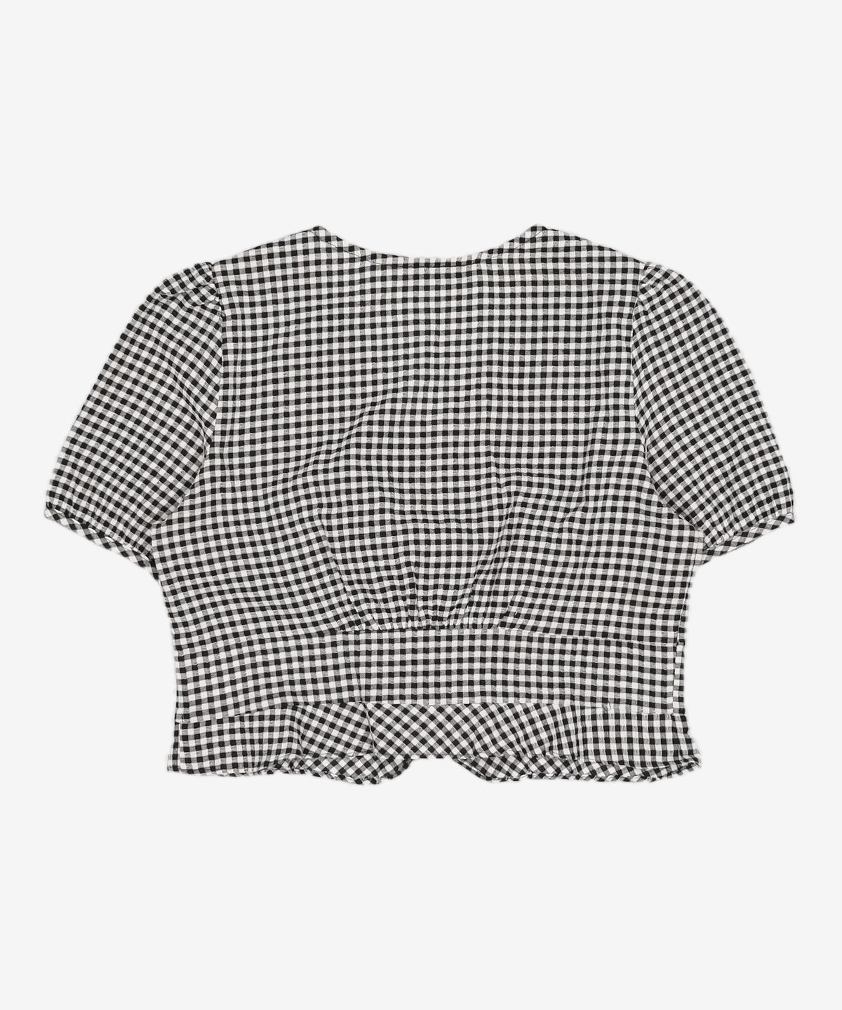 미쏘(MIXXO) 브이넥 크롭 블라우스_MIWBWD513G M
