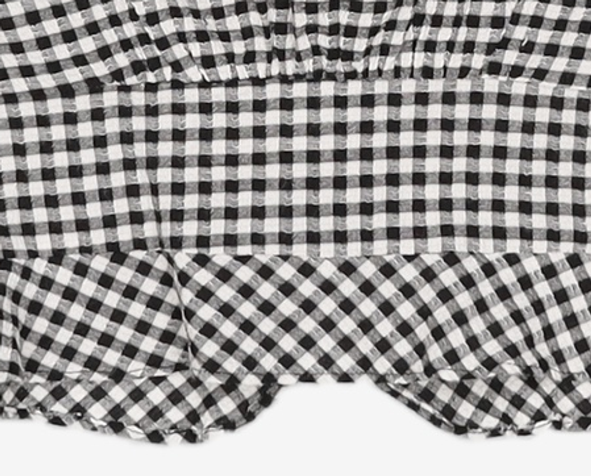 미쏘(MIXXO) 브이넥 크롭 블라우스_MIWBWD513G M