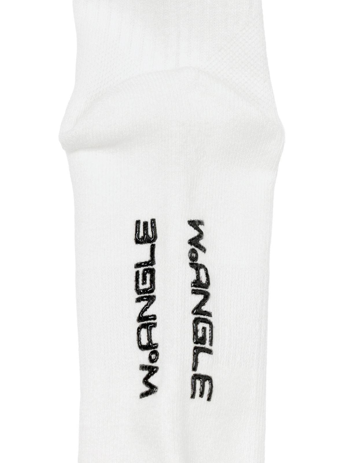 와이드앵글(WIDEANGLE) TO 솔리드 미들 파일 양말_Off White