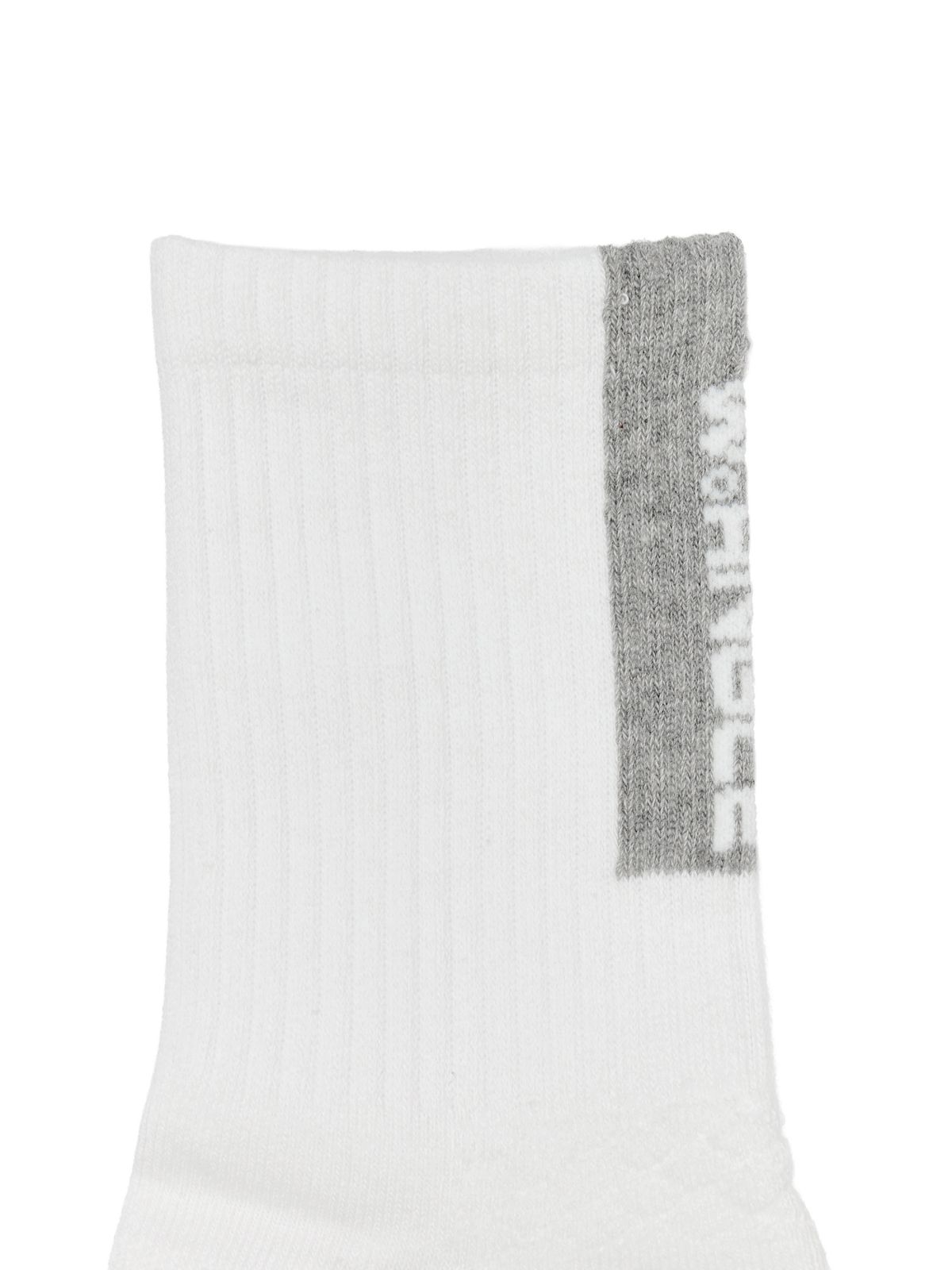 와이드앵글(WIDEANGLE) TO 컬러블록 크루 파일 양말_Off White