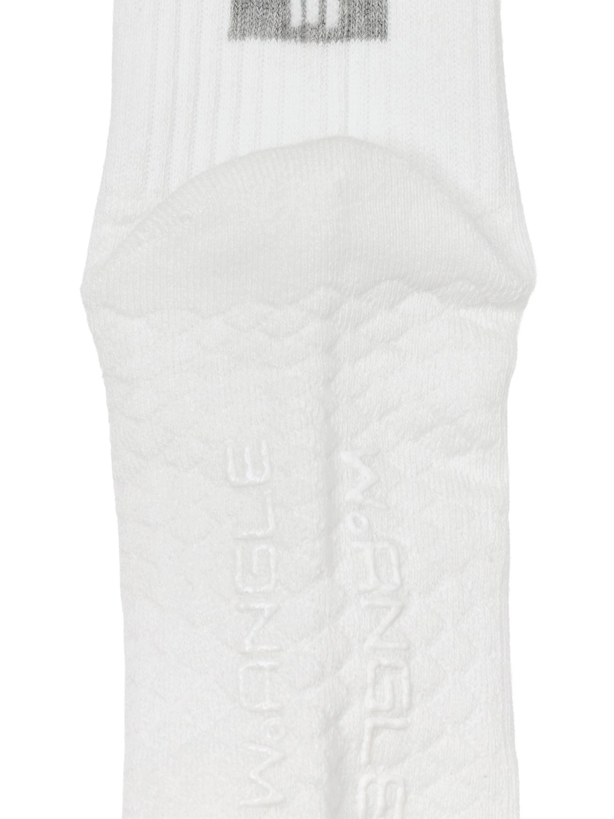 와이드앵글(WIDEANGLE) TO 컬러블록 크루 파일 양말_Off White