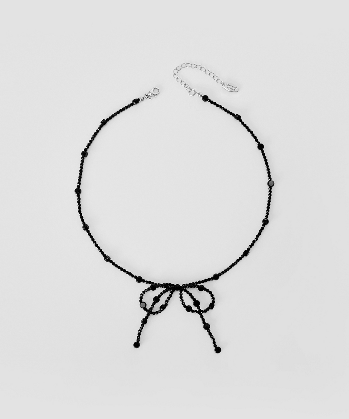 판타스틱 플래닛(FANTASTIC PLANET) ribbon beads necklace (BLACK)