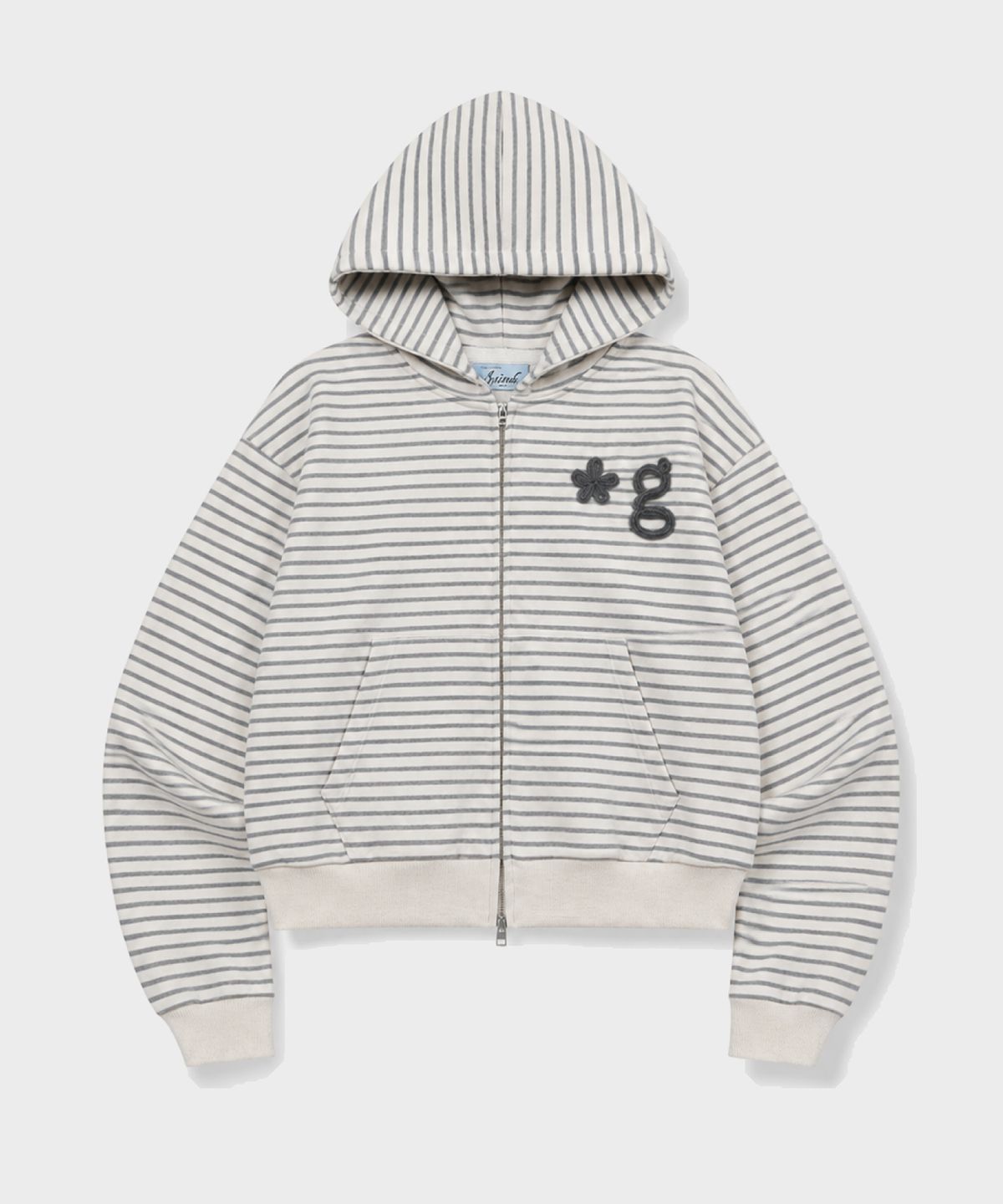 글런든(GRUNDEN) [글런든 X 서진] 핸드워크 후드집업 (STRIPE)_GBAUJJP01ST