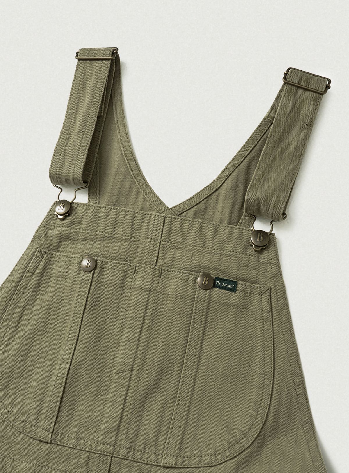 더바넷(THEBARNNET) Leaf Herringbone Cotton Overall_Khaki