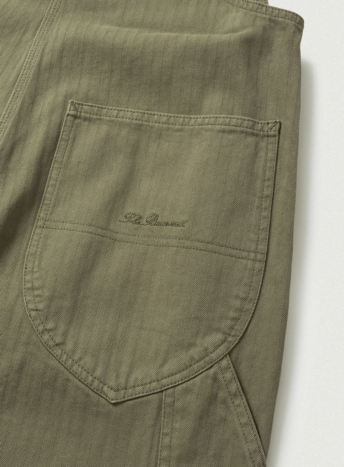 더바넷(THEBARNNET) Leaf Herringbone Cotton Overall_Khaki