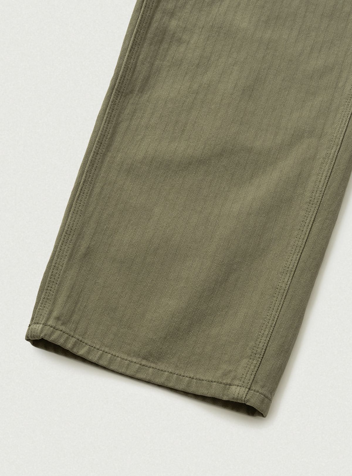 더바넷(THEBARNNET) Leaf Herringbone Cotton Overall_Khaki