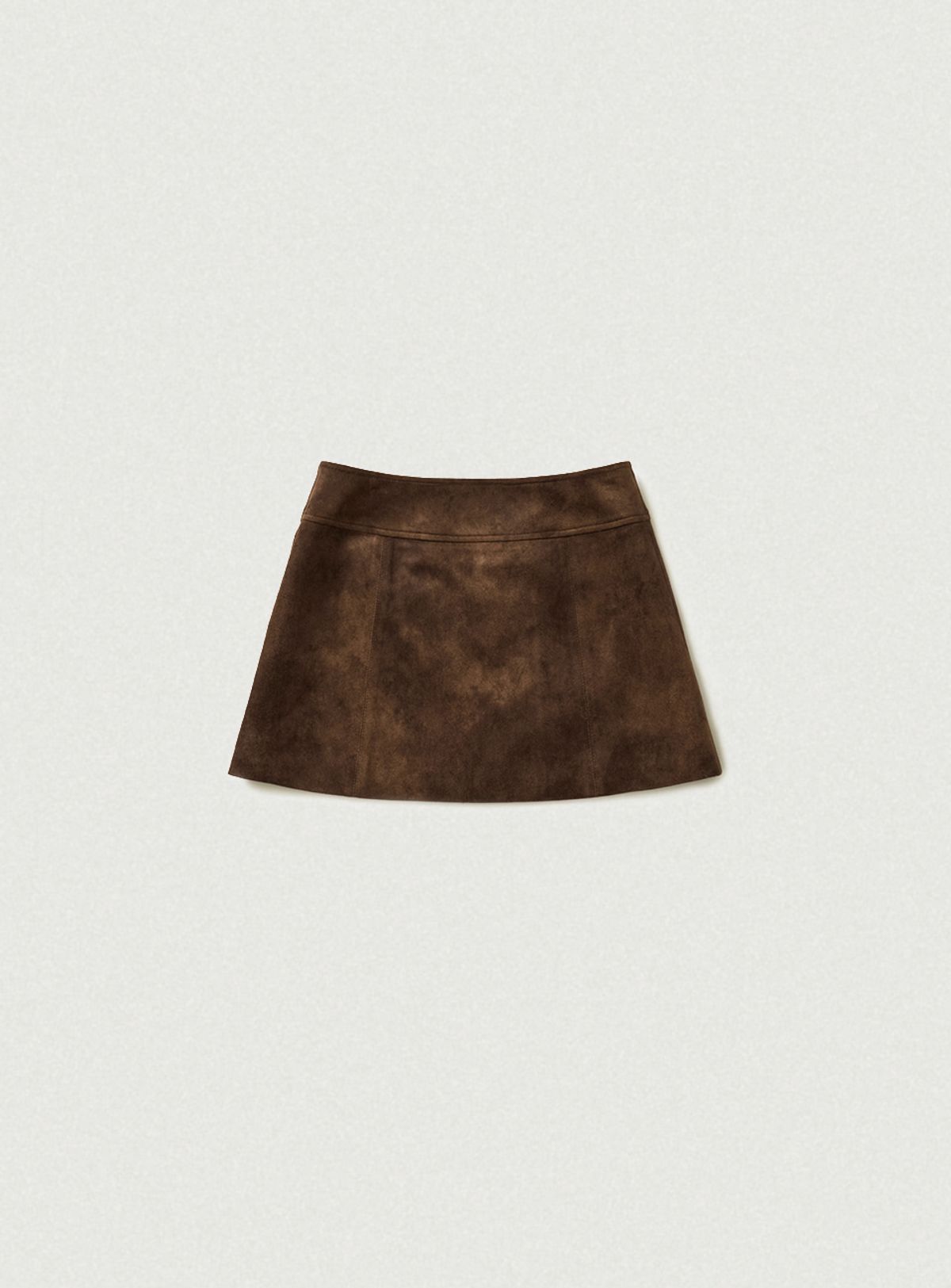 더바넷(THEBARNNET) Harri Suede Mini Skirt_Brown