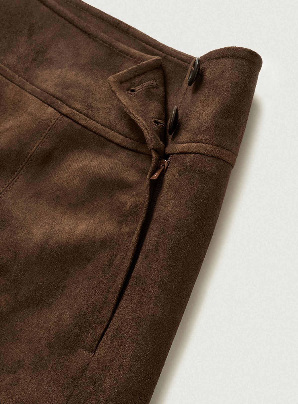 더바넷(THEBARNNET) Harri Suede Mini Skirt_Brown