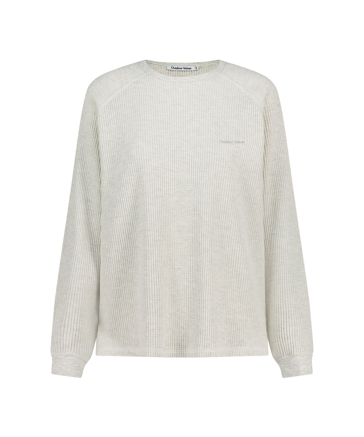 아웃도어 보이스(OUTDOOR VOICES) WAFFLE RAGLAN LONG SLEEVE TEE (OATMEAL)