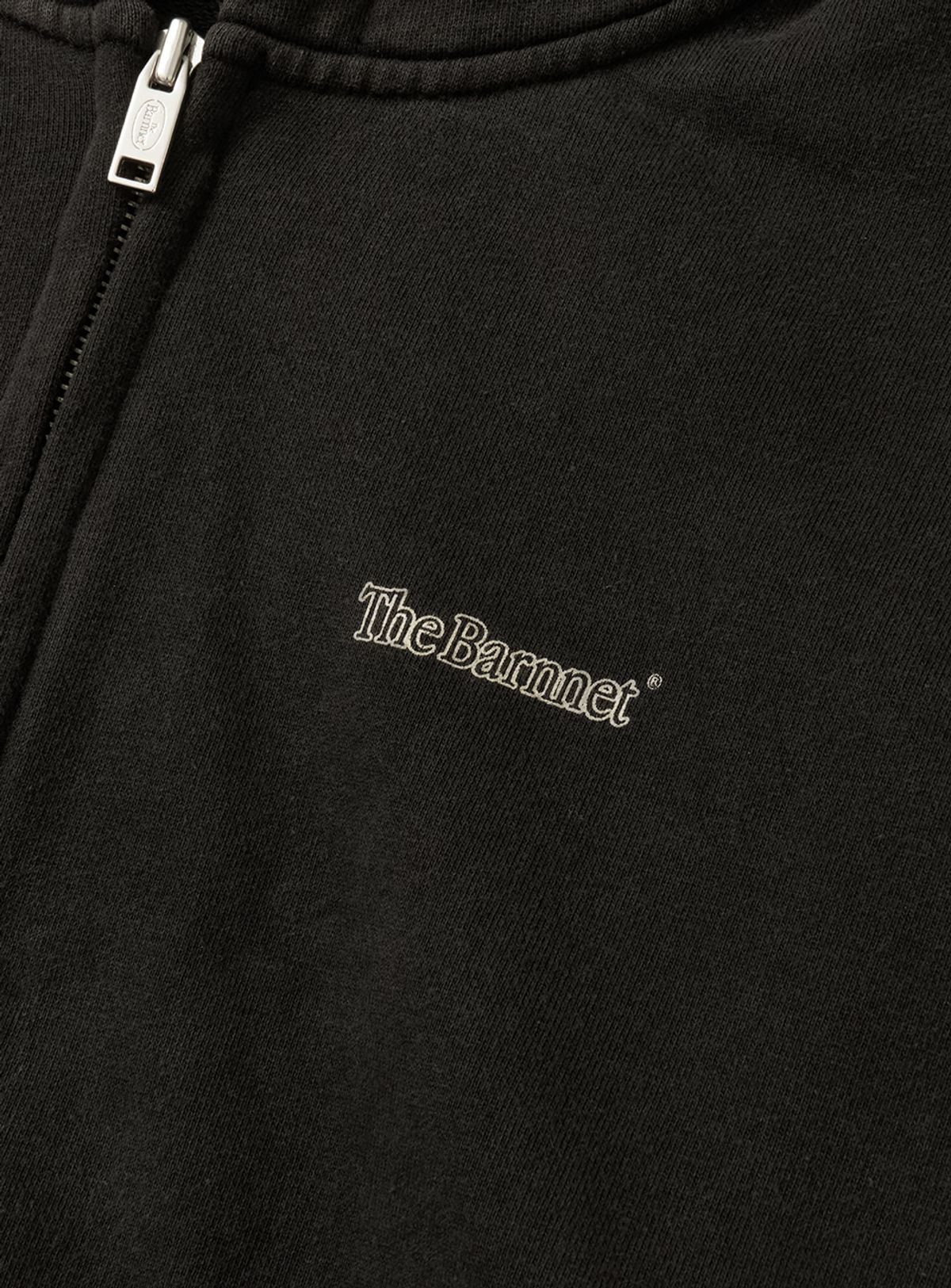 더바넷(THEBARNNET) Sun-Faded Zip-Up Hoodie_Washed Black