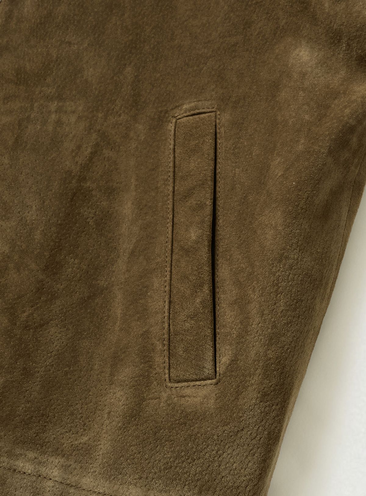 더바넷(THEBARNNET) Caven Suede Biker Jacket_Khaki