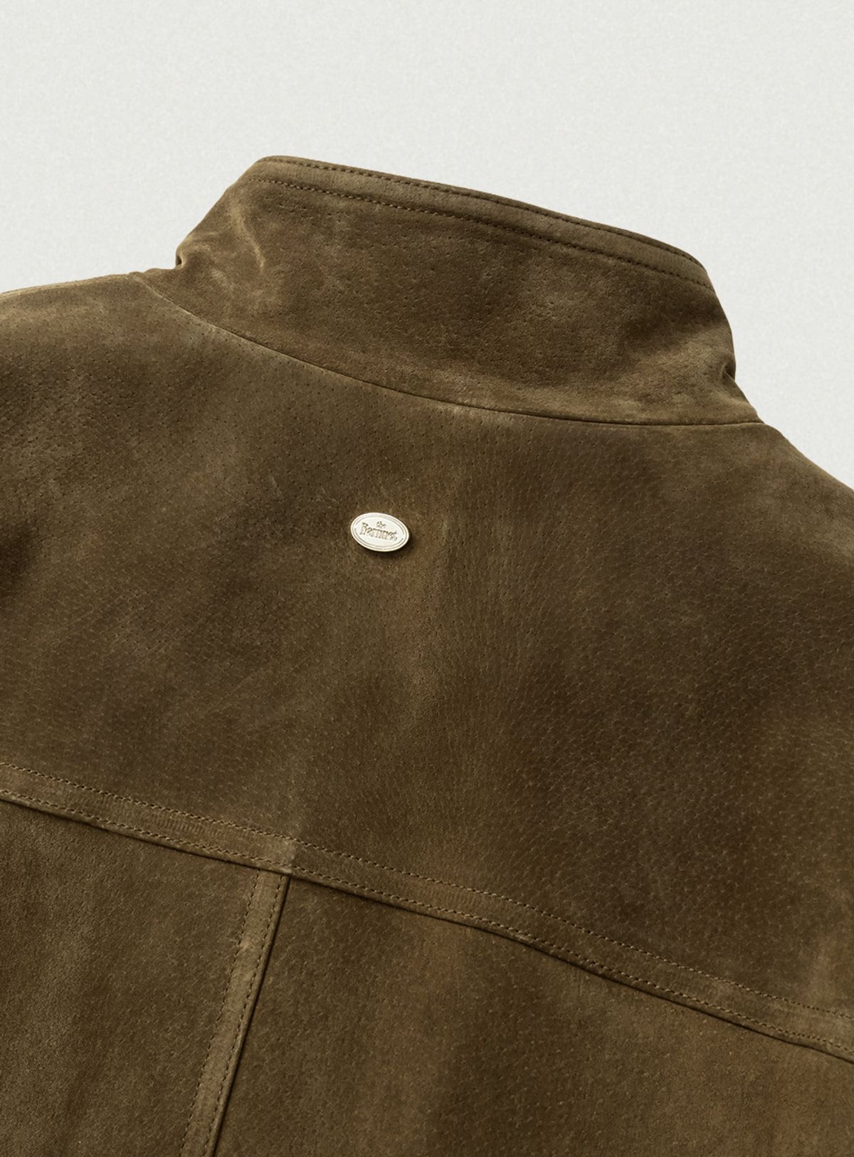 더바넷(THEBARNNET) Caven Suede Biker Jacket_Khaki
