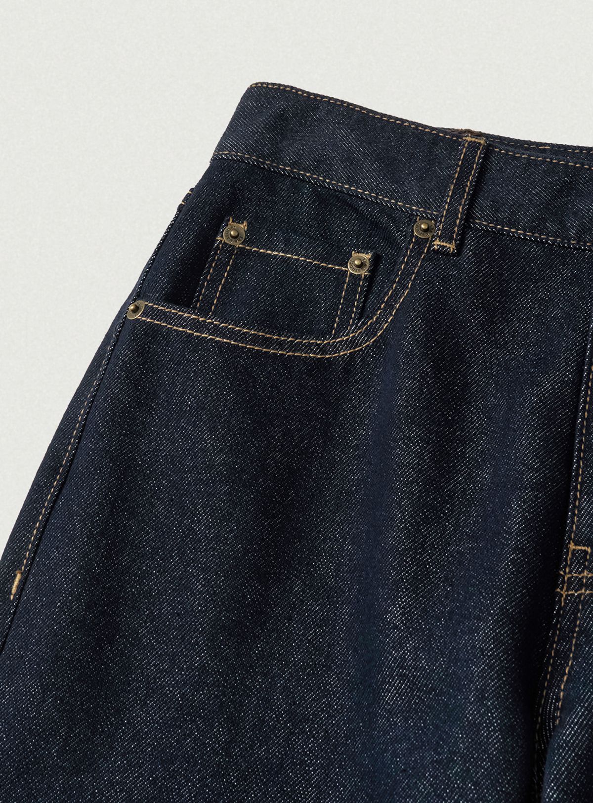더바넷(THEBARNNET) Voe Curved Denim Pants_Deep Navy